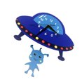 thumbnail image 3 of Worallymy-Reloj de pared de Alien con diseño de avión de dibujos animados reloj de péndulo para el hogar regalo de decoración para sala de estar para dormitorio de niños Worallymy JD735801869, 3 of 7