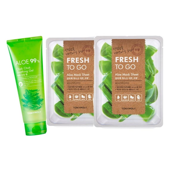 Pack hidratante Tony Moly Aloe Vera 99% rostro cuerpo y cabello
