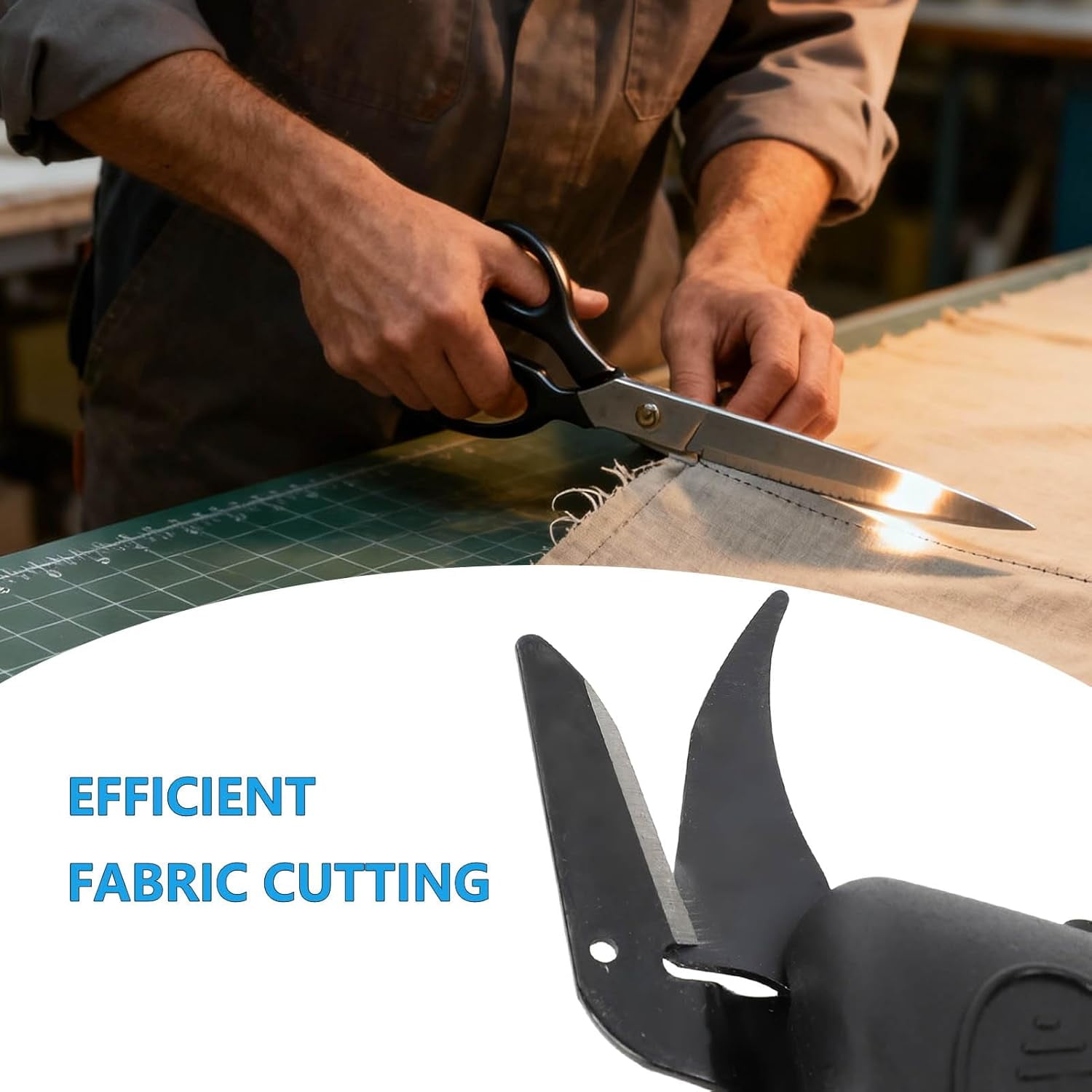 ABPETE Electric Scissors for Cutting Fabric Cardboard Plastic, Rechargeable Cordless Electric Scissors 10000rpm Powerful Shears Cutting Tool