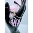 thumbnail image 3 of Crystal trio acrylic keychain with fur And Tassel charm, 3 of 6