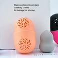 thumbnail image 5 of 2Pcs Makeup Sponge Holder, Beauty Blender Holder, Silicone Beauty Blender Holder Trendy Makeup Sponge Holder, Portable Dustproof Sponge Blender for Travel, Orange, 5 of 7