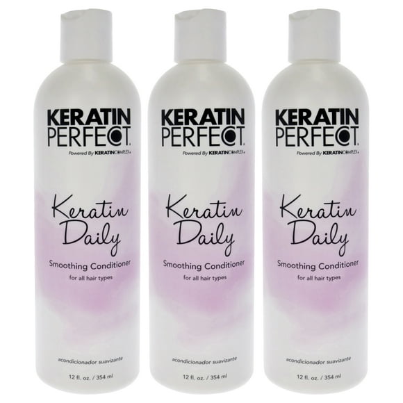Acondicionador diario Keratin Perfect para unisex 12 oz Paquete de 3