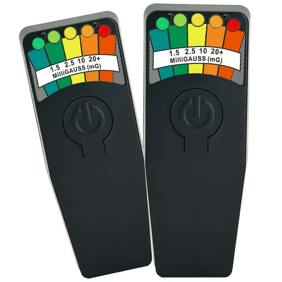 2 Pack EMF Meter Ghost Hunting Magnetic Field Detector Spirit Box Paranormal Equipment Tester 50Hz-20,000Hz Black