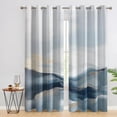 thumbnail image 3 of Mountain Curtains For Bedroom, Abstract Nature Landscape Drapes, Modern Minimalist Blackout Curtains For Living Room Home Decor, Patterned Grommet Drapes 52"W x 84"L, 3 of 6