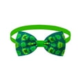 thumbnail image 2 of St. Patrick's Day Pet Bow Tie Four Leaf Clover Decoration for Cats Dogs Size 3.15x1.57 Inches, 2 of 6