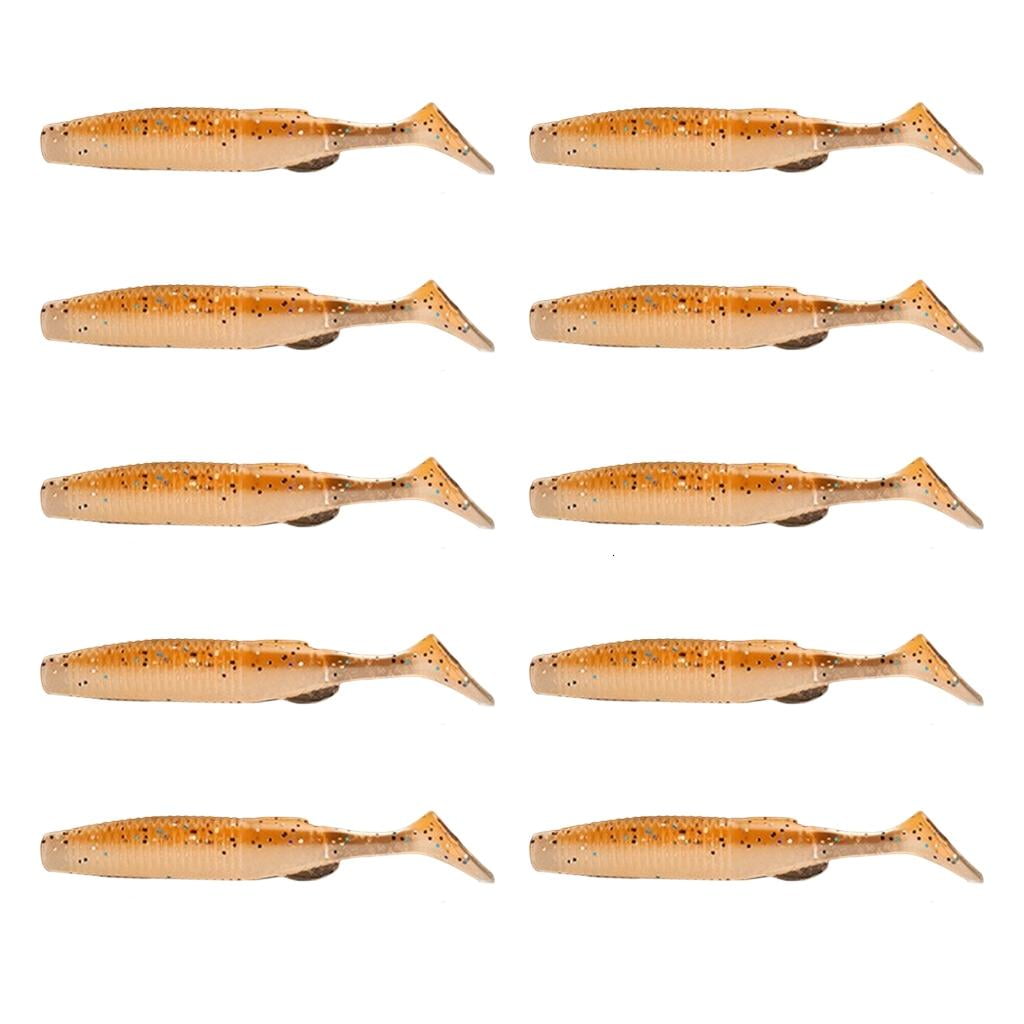 Yihuala 10Pcs Soft Swimbait Baits Competitive T Tail Soft Baits Fishing Lures Paddle Tail Swimbaits Fishing Lures Tackle