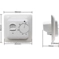 thumbnail image 4 of Termostatos manuales para suelo radiante (220 V, 16 A), controlador eléctrico para suelo radiante, termostato mecánico para ambiente con sonda de suelo (1 unidad), 4 of 5