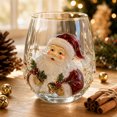 thumbnail image 4 of QISIWOLE Christmas Santa Glass Art Cup Holiday Glassware, 4 of 5