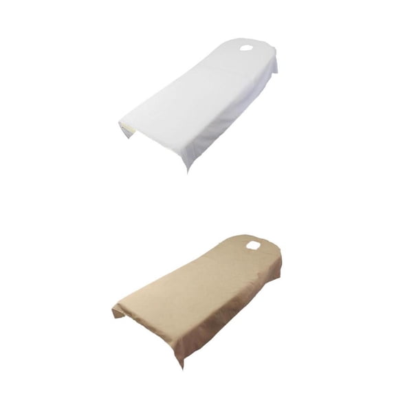 Wswqop 2 Pieces Brushed Spa Massage Table Cover Beauty Bed Sheet for Cosmetic Salon