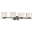 thumbnail image 1 of Kenroy Home Casual 4 Light Vanity, 7 Inch Height, 30 Inch Width, 8 Inch Extension with Brushed Steel Finish, Medium (80414BS), 1 of 6