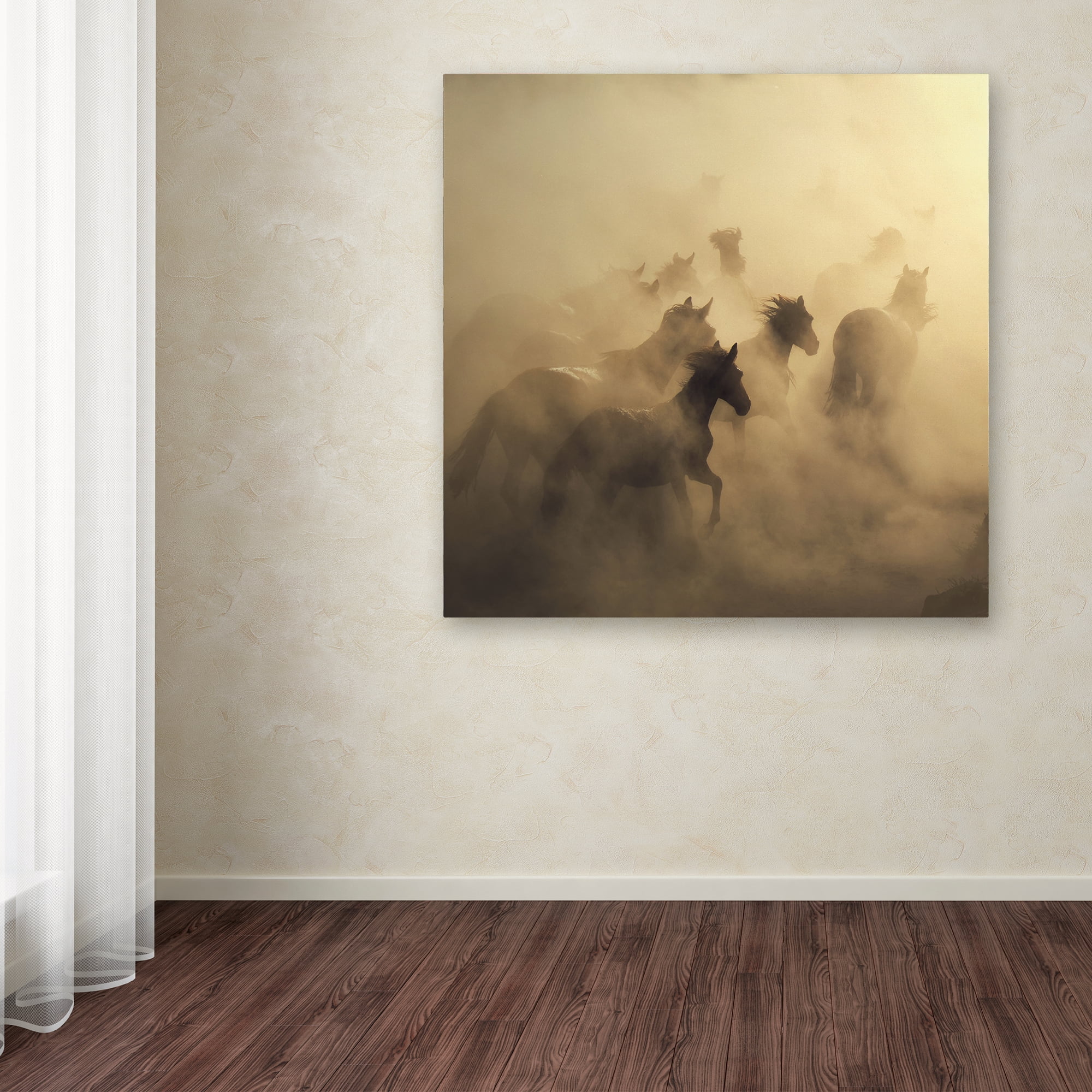 Trademark Fine Art 'Migration Of Horses' Canvas Art by Huseyin Ta?k?n