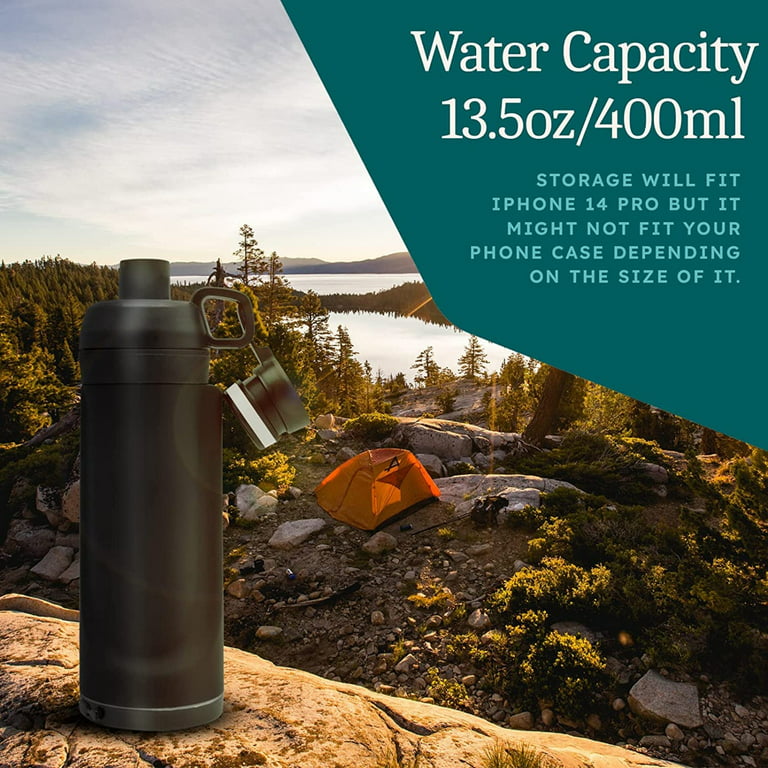 This Water Bottle Has a Storage Compartment For Your Phone