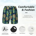 thumbnail image 6 of Picia Colorful Pineapples pattern Mens Swim Trunks with Compression Liner Stretch Beach Shorts Quick Dry with Zipper Pockets No-Chafing Board Shorts-3X-Large, 6 of 9