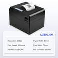 thumbnail image 6 of Thermal Receipt Printer, USB+LAN Connection, High Speed Label Printer for Shipping Business, 6 of 6