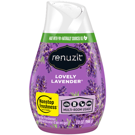 Renuzit Gel Air Freshener, Lovely Lavender, 7 oz, 6 Pack