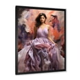 thumbnail image 2 of Designart "Purple Ethereal Elegance Runway I" Inspirational Framed Wall Art - Glam Purple Fashion Bedroom Framed Canvas Wall Art, 2 of 6