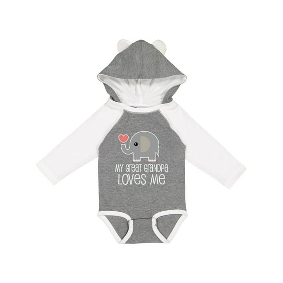 Inktastic My Great Grandpa Loves Me Boys or Girls Long Sleeve Baby Bodysuit