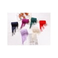 thumbnail image 5 of Chales y envolturas INSPIRE CHIC para vestidos de noche, bufandas triangulares de encaje con flecos para fiestas formales de boda 70.9"x27.6" púrpura claro, 5 of 5