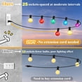 thumbnail image 3 of Guirnalda de luces Afirst para exteriores, 25 m, 27 bombillas LED, impermeables, 3 of 7