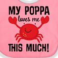 thumbnail image 4 of Inktastic My Poppa Loves Me Childs Crab Boys or Girls Baby Bib, 4 of 4