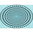 thumbnail image 1 of Ahgly Company Machine Washable Indoor Rectangle Transitional Aquamarine Stone Green Area Rugs, 6' x 9', 1 of 7