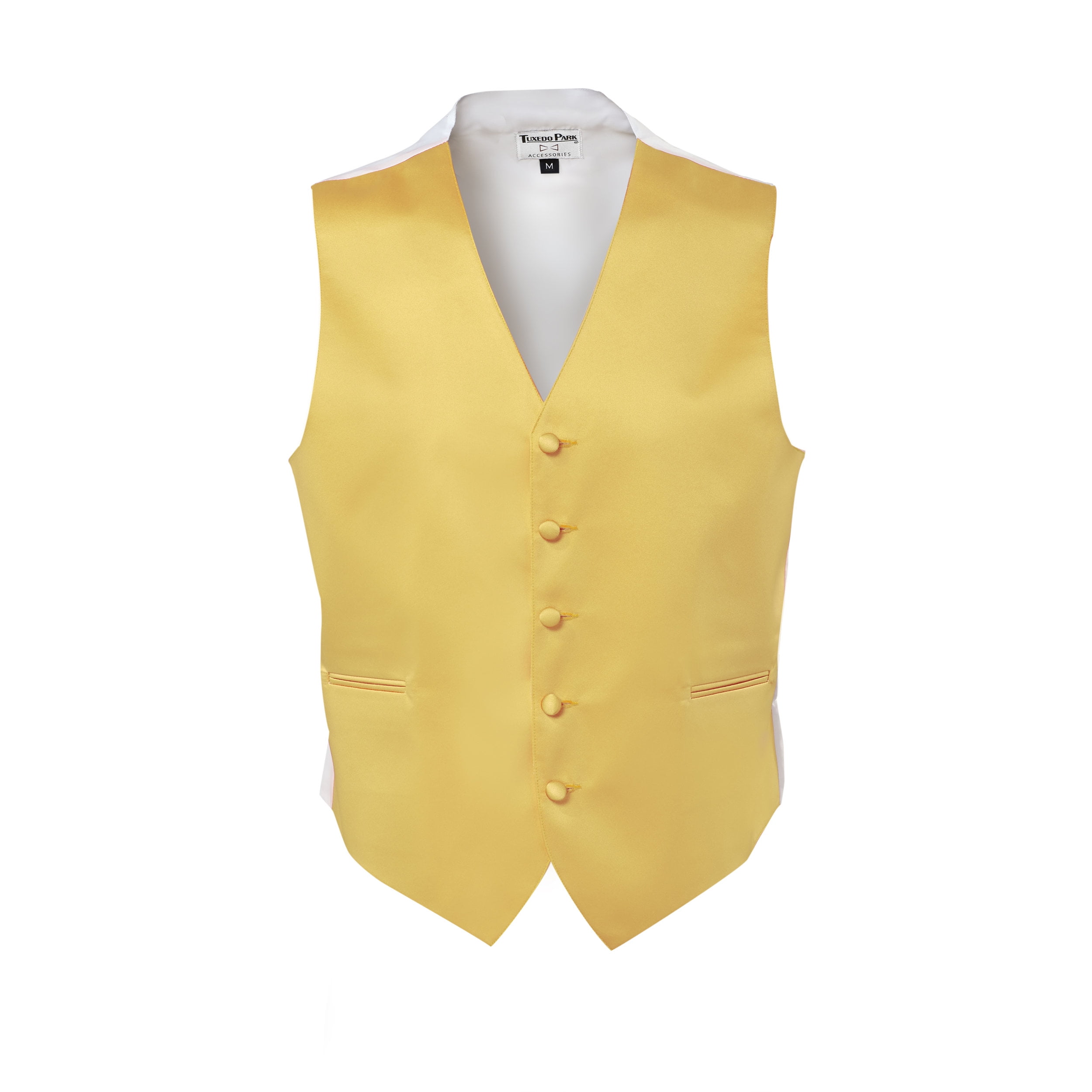 Canary Yellow Satin Fullback Vest - Walmart.com