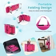 thumbnail image 6 of Patiojoy 2PCS Beach Lounge Chair Reclining Chair with 5 Adjustable Positions Detachable Pillow &Hand Ropes Pink, 6 of 9