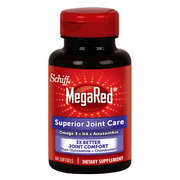1 Pack Schiff Megared Superior Joint Care, 60 Softgels Each Omega-3 Krill Oil, Hyaluronic Acid and Astaxanthin