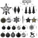 thumbnail image 2 of Set de adornos navideños SHareconn de 100 piezas, negro irrompible, 2 of 7