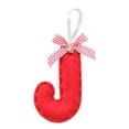thumbnail image 2 of Twfbrm Christmas 26 Letter Ornaments, Christmas Decorations, 4.7" Red Felt Alphabet Pendant with Bow & Bell, Personalized A to Z Initial Name Tags Christmas Tree Hanging Decor for Xmas Party, 2 of 9