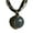 Black, variant on Rhinestone Inlaid Peacock Round Faux Opal Pendant Necklace Black