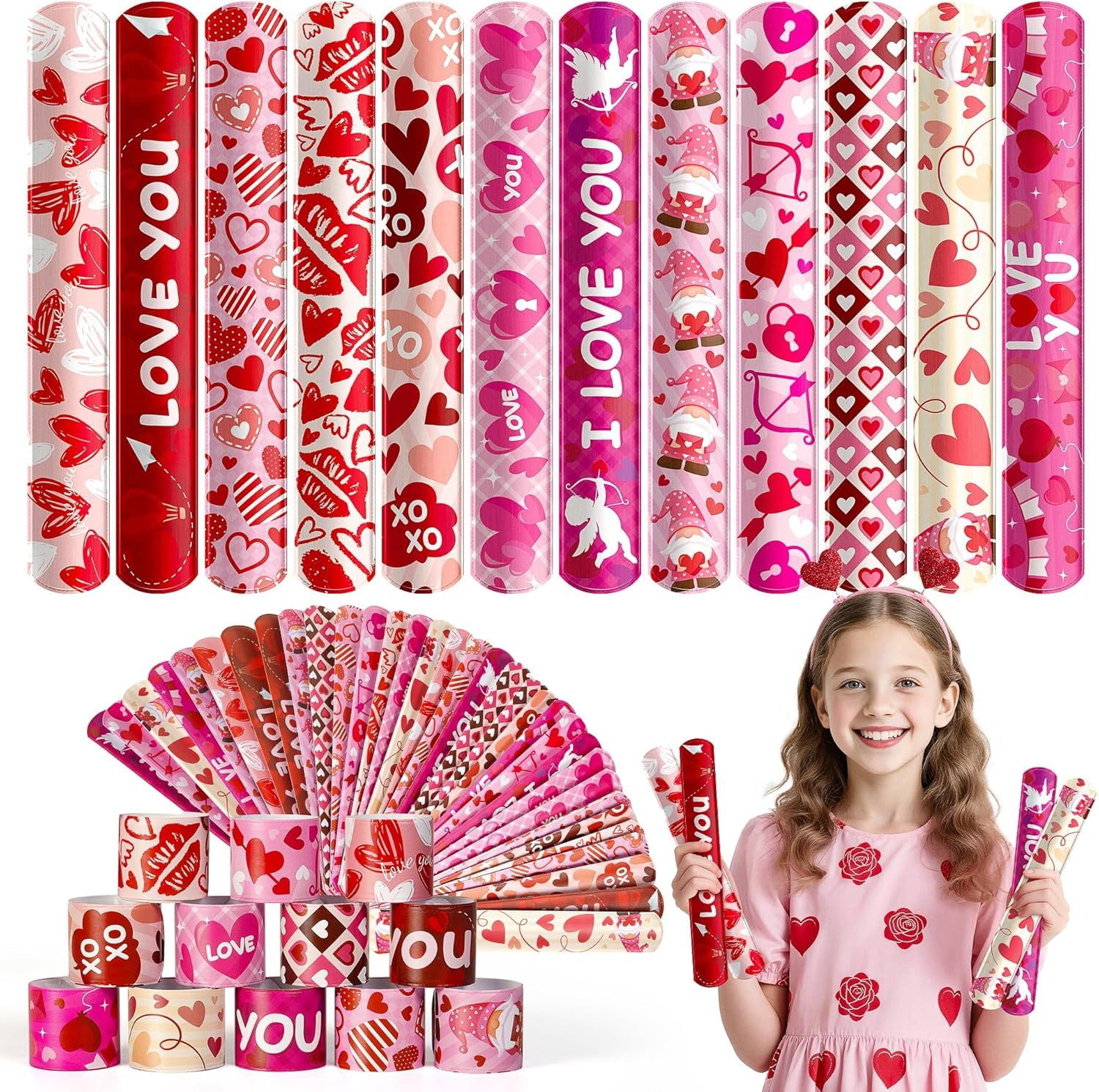 36Pcs Easter Slap Bracelet,Easter Decorations Bracelet Decorations Gifts,Bunny Bracelets Present for Holiday Goodie Bag Stuffers,Bracelets Bulk for Birthday School Classroom Prizes Outdoor