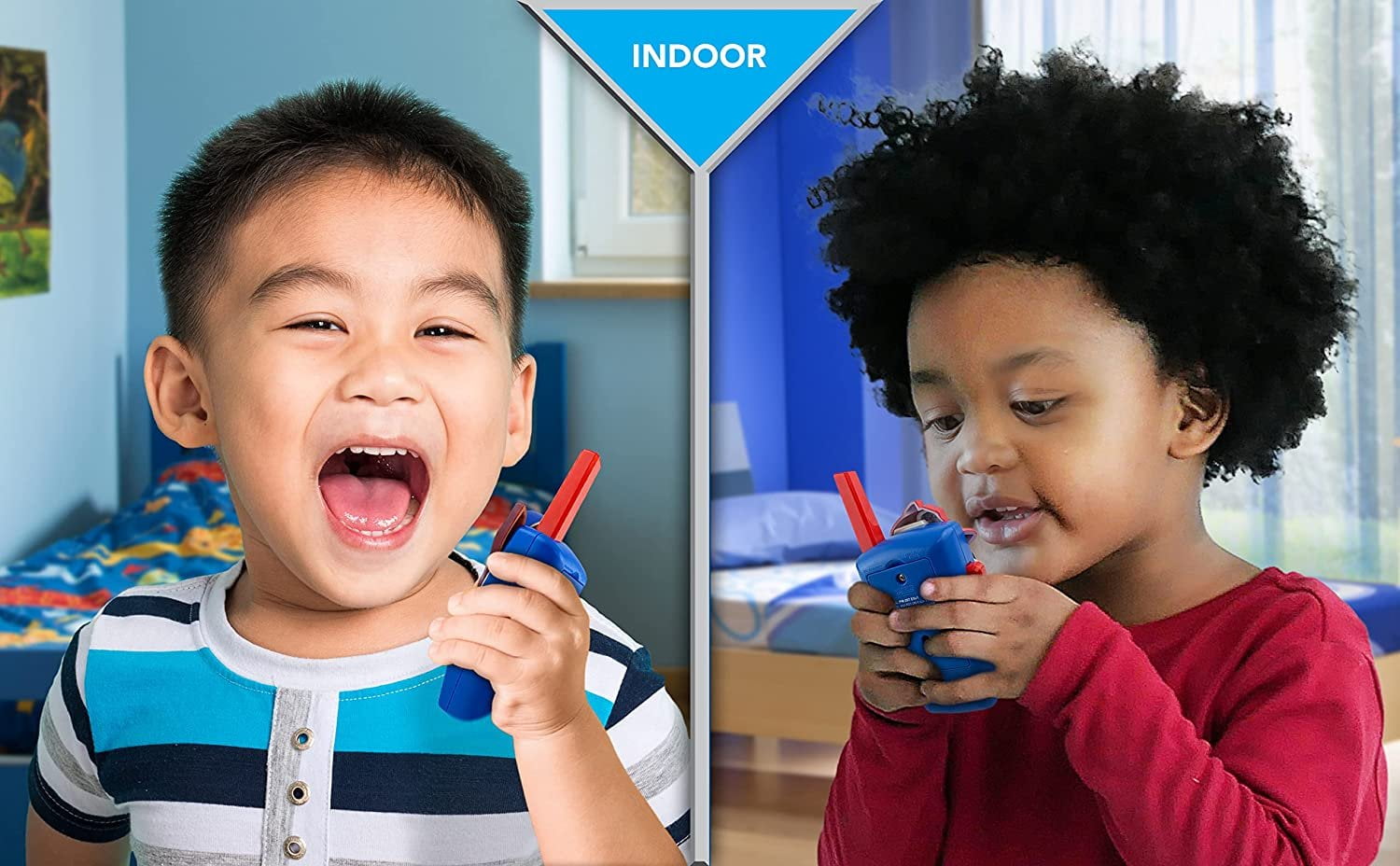 Paw Patrol Walkie Talkies, Marshall & Chase Set of 2 - Push to Talk Button for Children Ages 3+