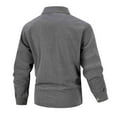 thumbnail image 4 of Kalauyu Men's Corduroy Shacket with Pockets Button Down Work Jackets Casual Long Sleeve Jacket, 4 of 4