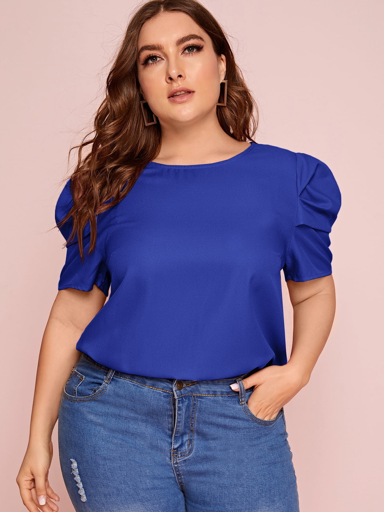 Puff Sleeve Top Casual 3XL(18 