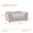 thumbnail image 3 of Moots VIP Microsuede Oak Couch Dog Bed, Charcoal, Medium, 3 of 7
