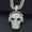 Silver, variant on Dominating Skull Pendant Necklace 13mm with Cuban Chain High Quality Crystal Iced Out Bling Hip Hop Jewelry Necklaces Street Dance Accessories Fashion Creative Gifts