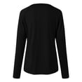 thumbnail image 7 of felwors Women's Long Sleeves Workout T Shirt Breathable Sports Running Yoga Tops Thumb Holes Black, L, 7 of 7