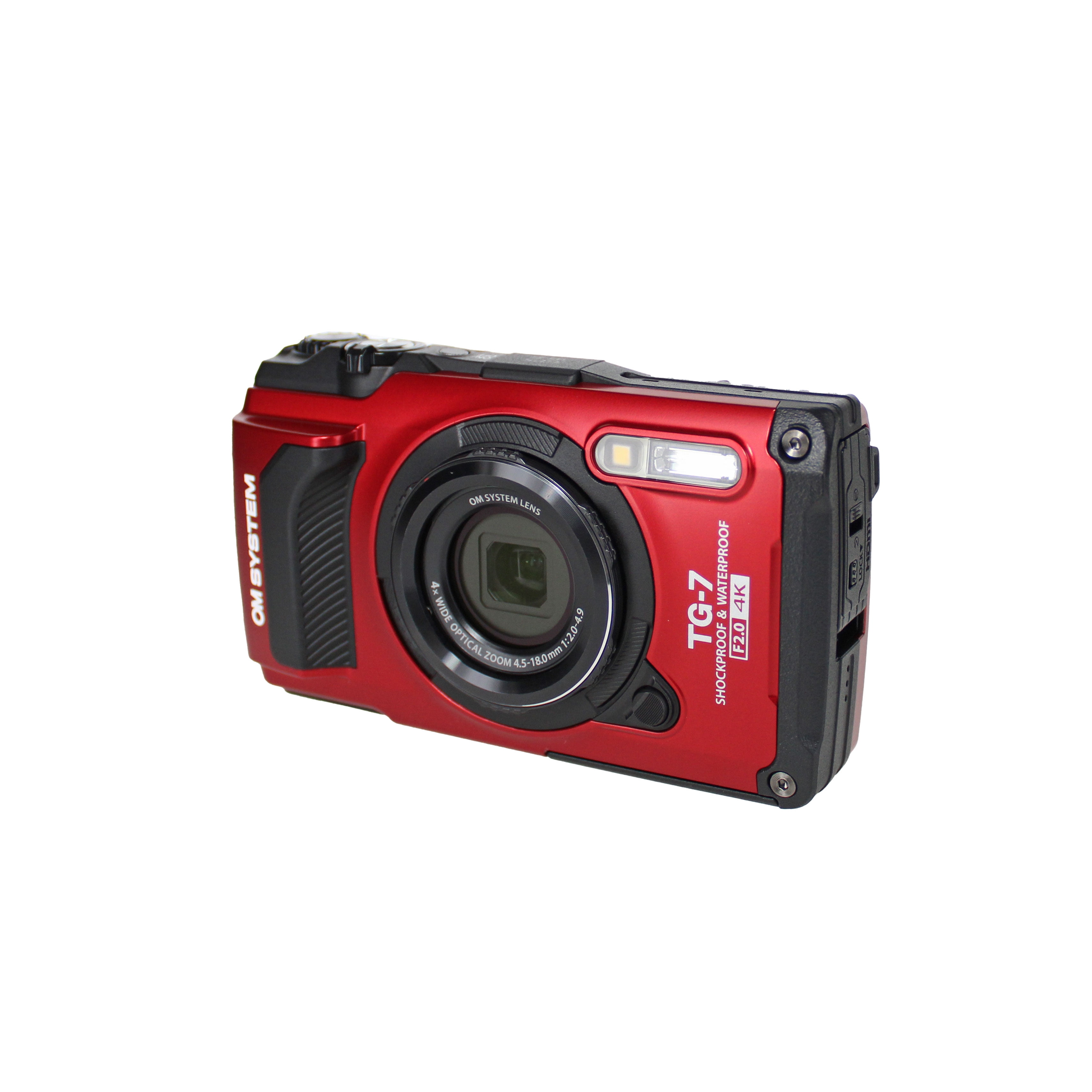 OM SYSTEM Olympus Tough TG-7 Underwater Camera | Red | 12 MP | 4x Optical Zoom Lens | SD Memory Card Compatible | New with 50-Piece Accessory Kit