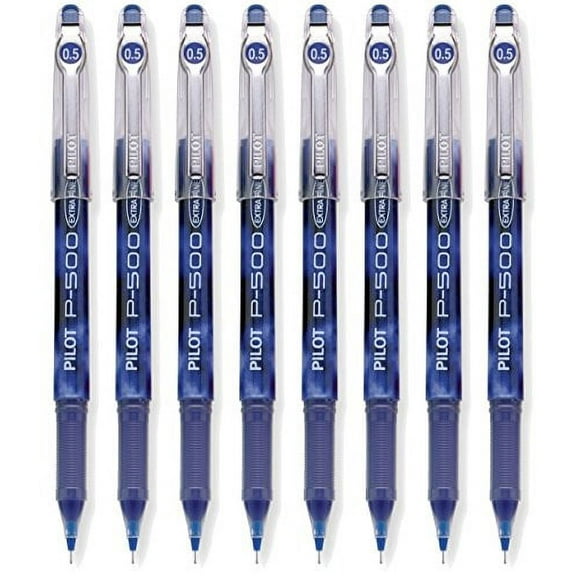 Pilot Precise P-500 Gel Rolling Ball Pen, Extra Fine Blue Ink 8-PACK(38601)