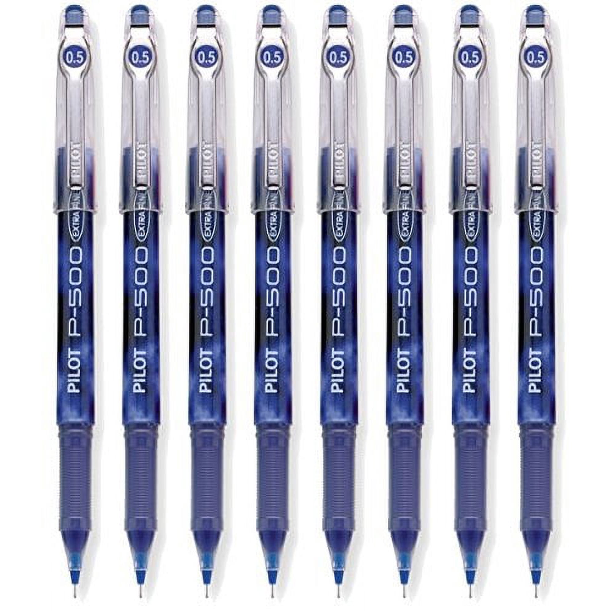 Pilot Precise P-500 Gel Rolling Ball Pen, Extra Fine Blue Ink 8-PACK(38601)