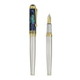 thumbnail image 2 of Xezo Xezo Maestro® 925 Sterling Silver Fountain Pen (Fine Nib) - Paua Abalone Cap, 18K Gold Plated, 2 of 8