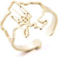 thumbnail image 1 of HAHDAXIA Ukraine Map Ring Stainless Steel Ukrainian Map Outline Ring Jewelry, 1 of 2