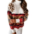 thumbnail image 1 of VSNOW Women Long Sleeve Christmas Printed Sweater, 1 of 2