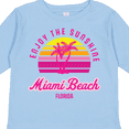thumbnail image 4 of Inktastic Summer Enjoy the Sunshine Miami Beach Florida in Pink Boys or Girls Long Sleeve Toddler T-Shirt, 4 of 5