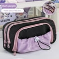 thumbnail image 4 of Large Capacity Pencil Case | Woven Fabric | Washable Multipurpose Stationery Organizer Bag | Multiple Compartments | Holds Up to 100 Pens | Zipper Closure | 21x10x13cm | Cosmetic & Electronics, 4 of 4