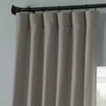 thumbnail image 2 of Warm Stone Grey Monochromatic Faux Linen Room Darkening Curtain Pair (2 Panels), Warm Stone Grey, 50W X 63L, 2 of 9