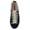 thumbnail image 4 of Soda Flat Women's Shoes Lace Up Loafers Casual Sneakers Synthetic Fur Hidden Flatform ENDEAR-G Suede Blue Navy 6, 4 of 5