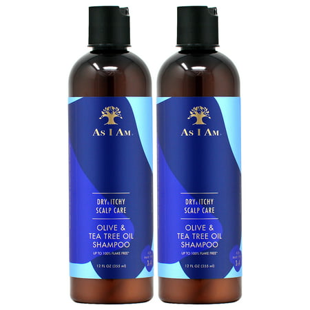As I Am Dry & Itchy Scalp Care Olive & Tea Tree Oil Shampoo 12oz (Pack of