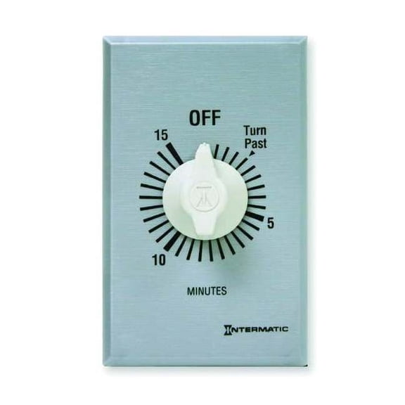 Intermatic Timer,Spring Wound,15 Min,DPST,Silver FF415M